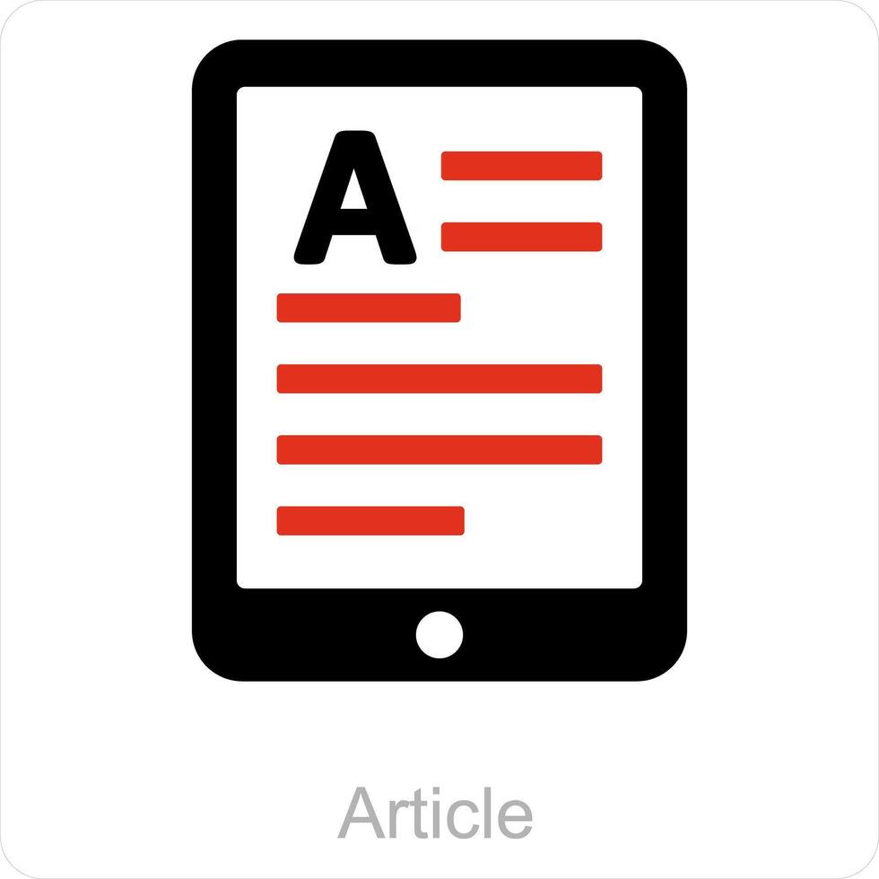 Article and education icon concept vector