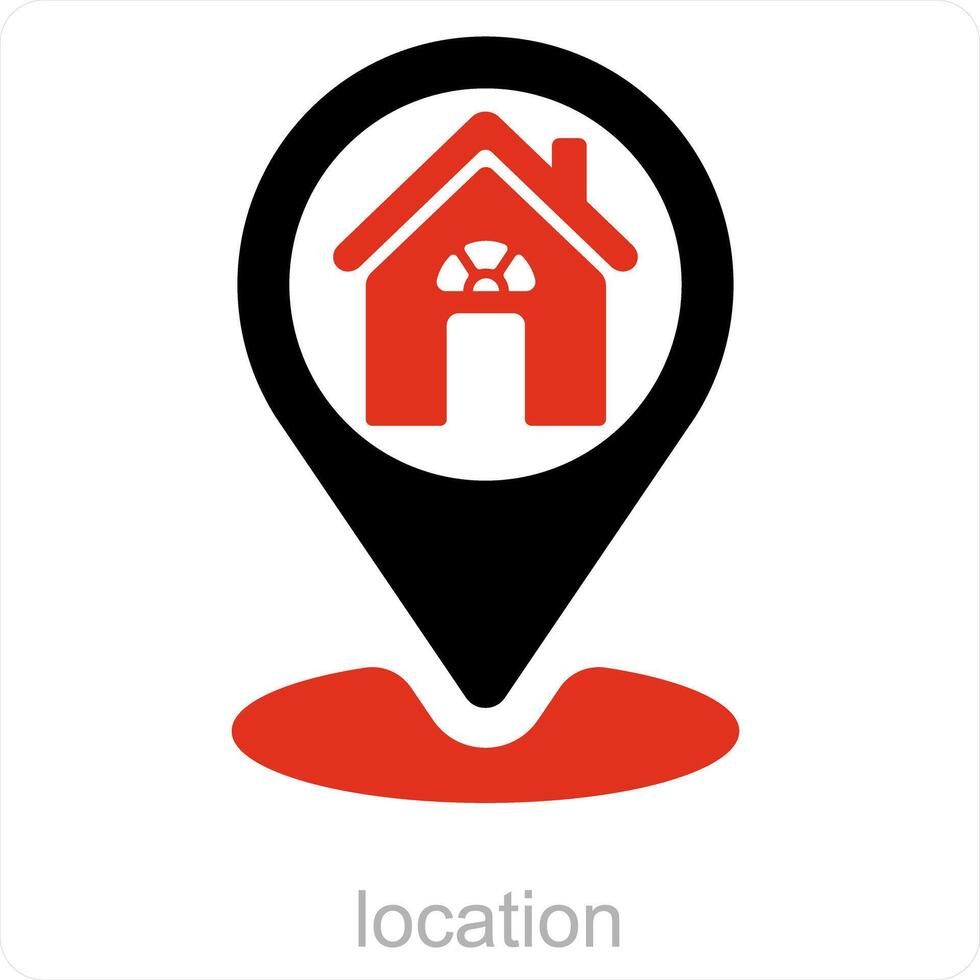 Location and map icon concept vector