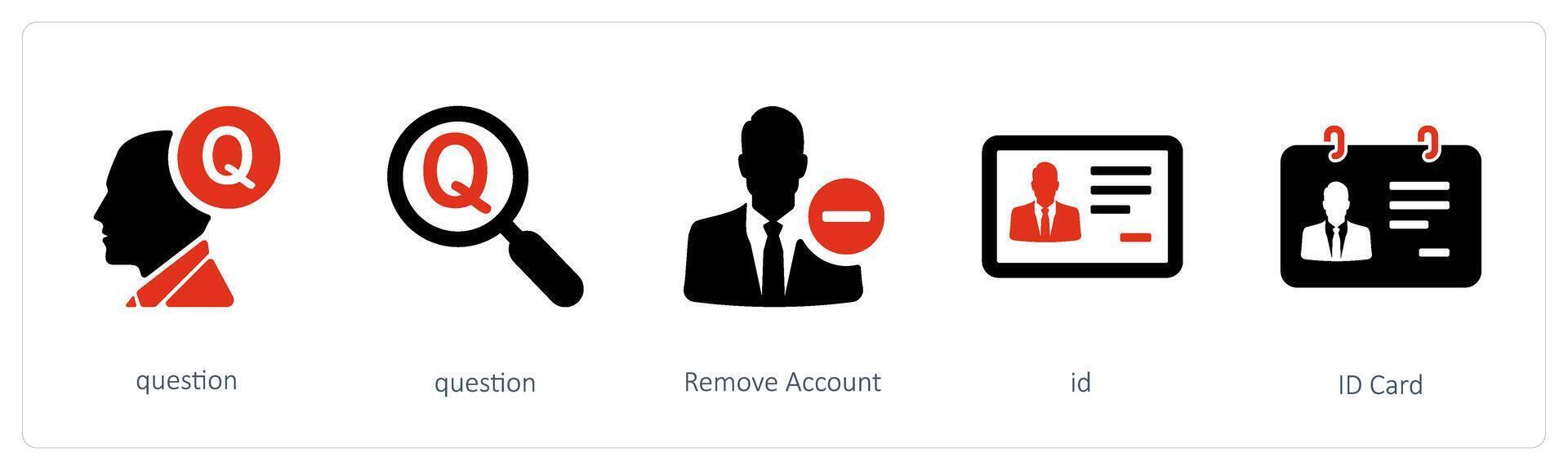 question and remove account vector