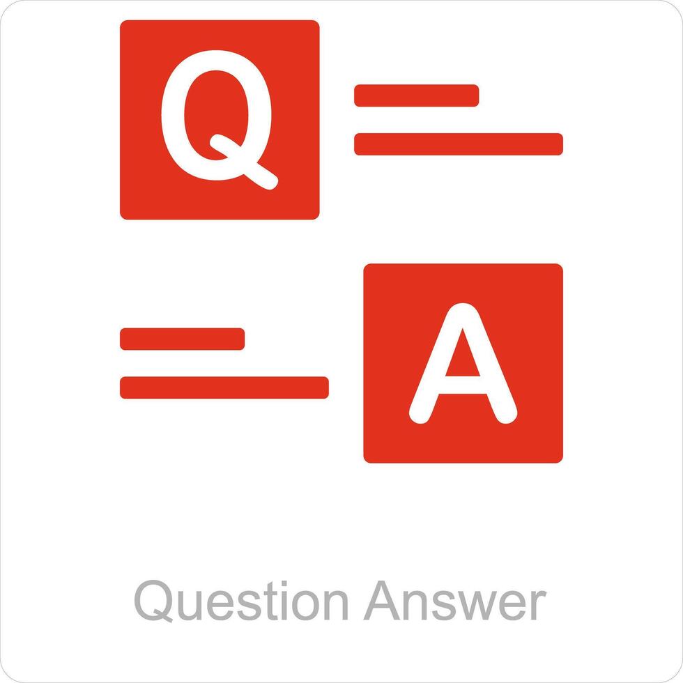 Question answer and answer icon concept vector