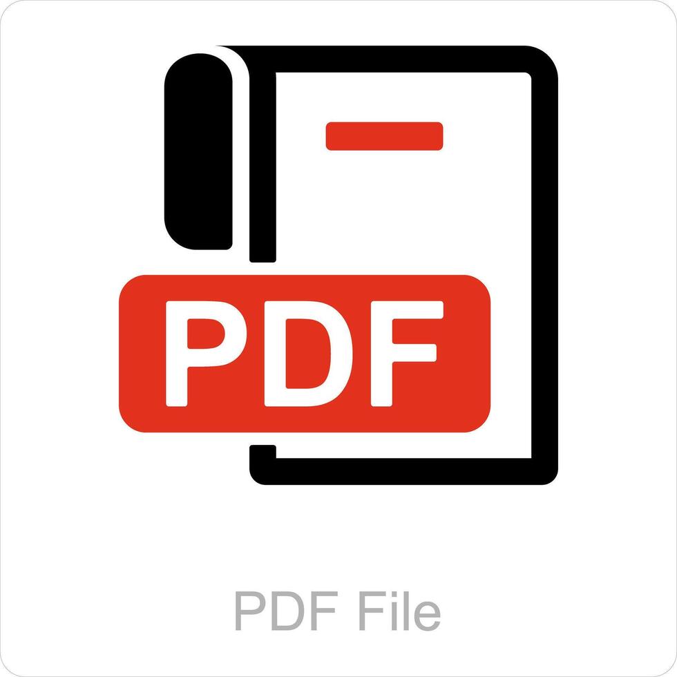 Pdf file and pdf icon concept vector