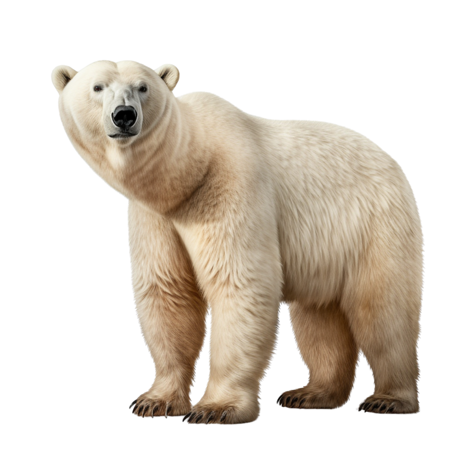 AI generated Polar bear clip art png