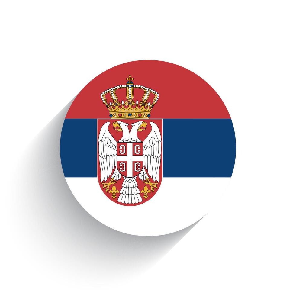 nacional bandera de serbia icono vector ilustración aislado en blanco antecedentes.