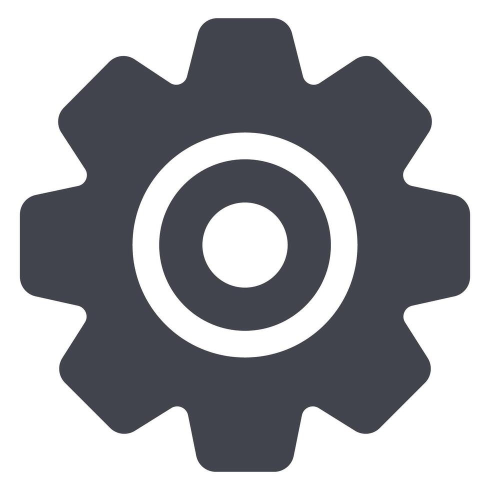 Setting, control, gear, cog icon in trendy flat style design isolated on white background. vector