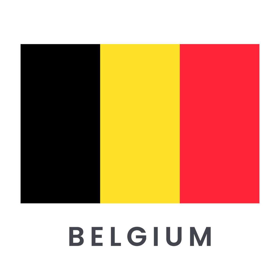 Vector Belgium flag isolated on white background.