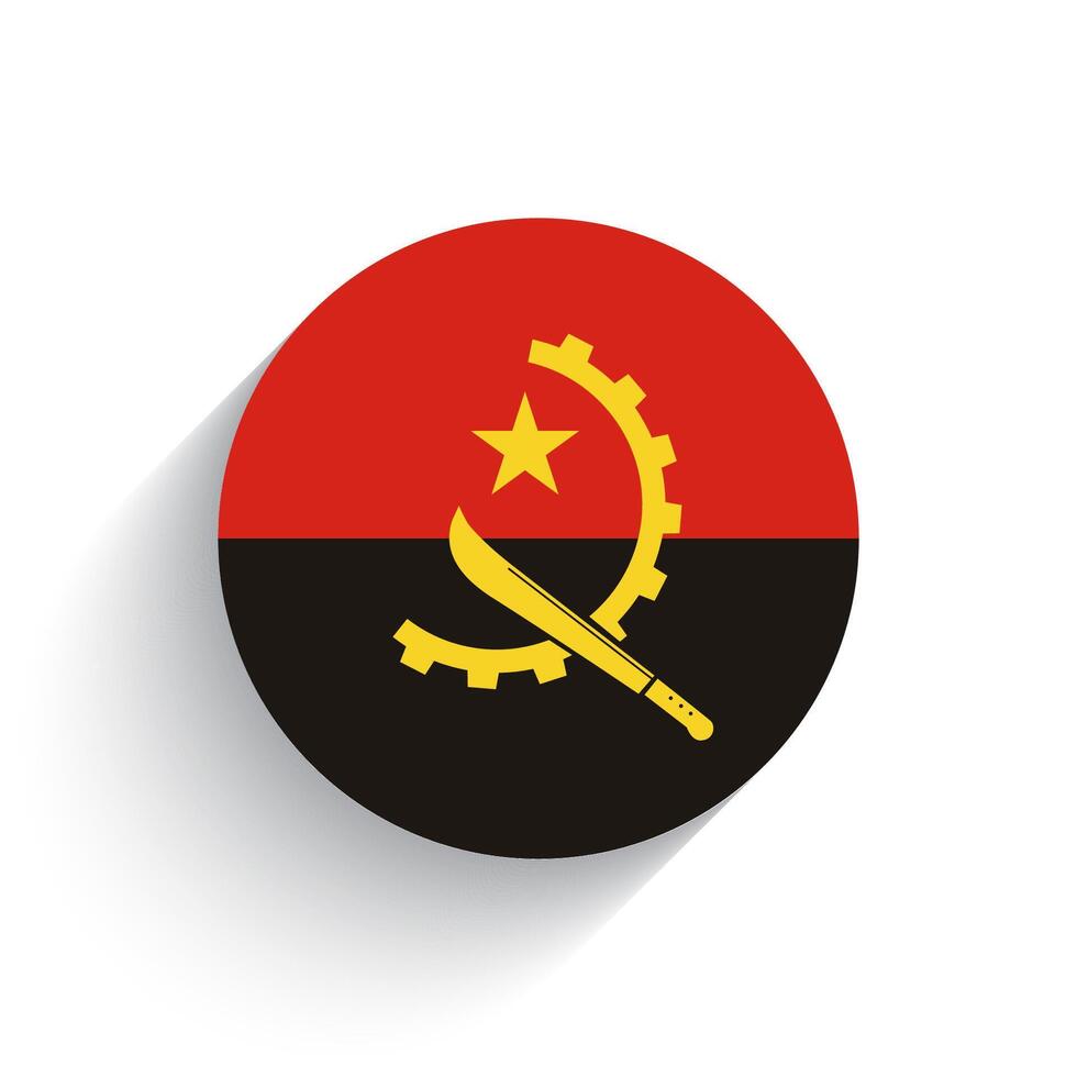 National flag of Angola icon vector illustration isolated on white background.
