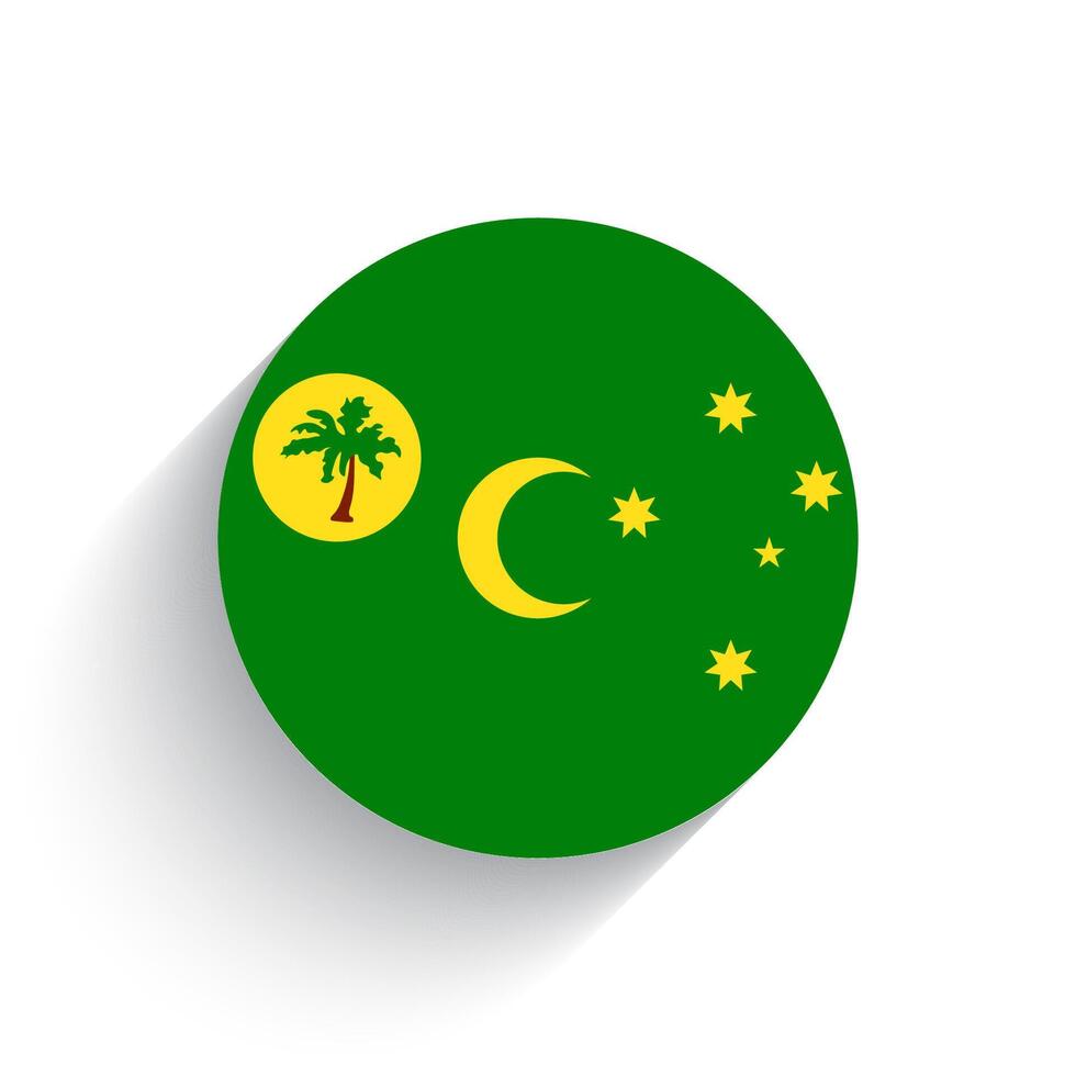 nacional bandera de cocos derrumbarse islas icono vector ilustración aislado en blanco antecedentes.