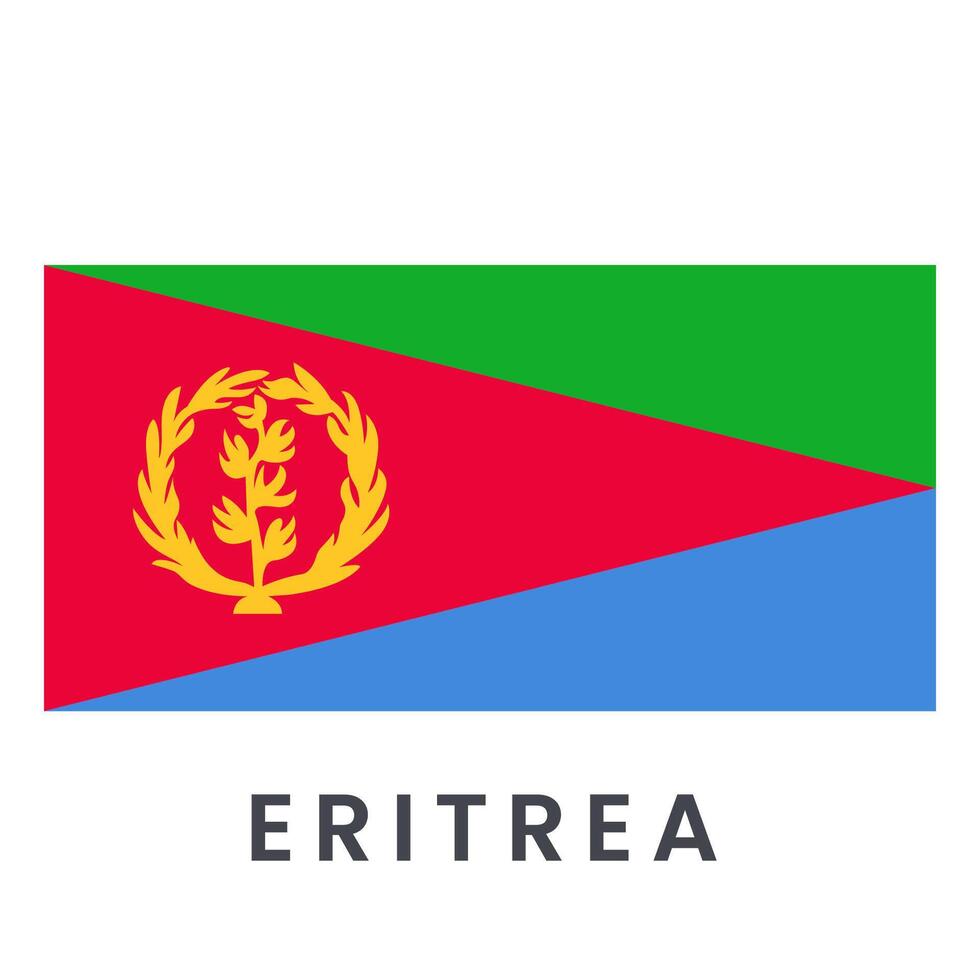 Eritrea flag vector illustration isolated on white background.