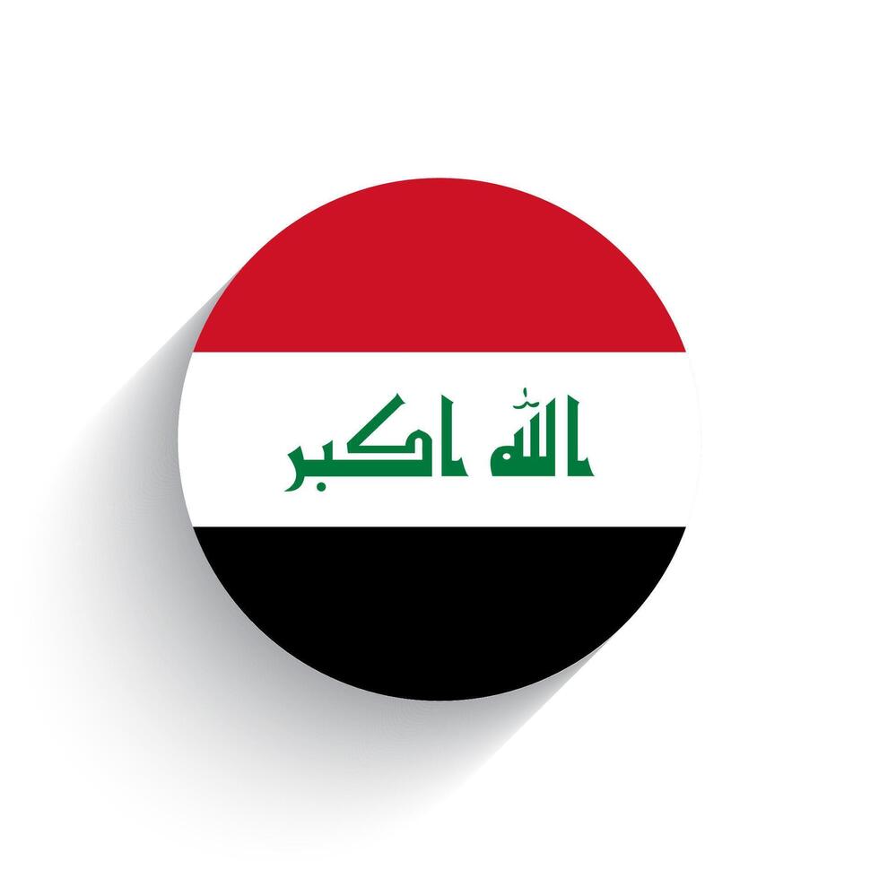 National flag of Iraq icon vector illustration isolated on white background.