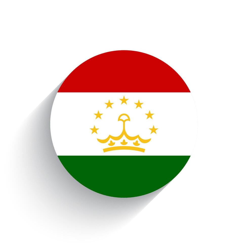 National flag icon vector illustration of Tajikistan isolated on white background.