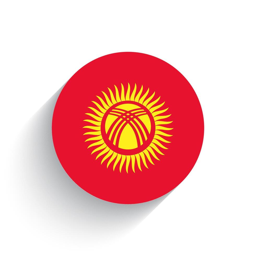 National flag of Kyrgyzstan icon vector illustration isolated on white background.