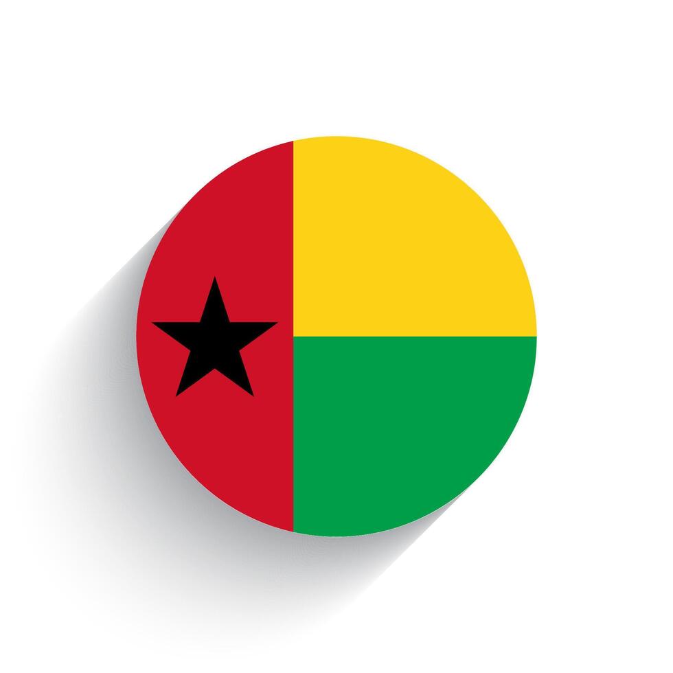 National flag of Guinea Bissau icon vector illustration isolated on white background.