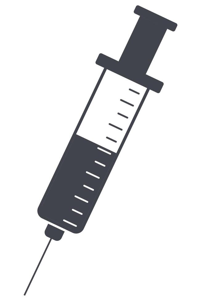 Syringe icon vector isolated on white background.