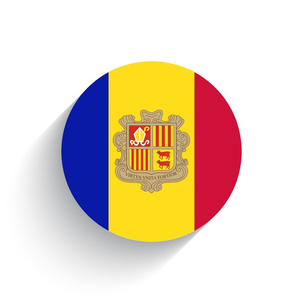 National flag of Andorra icon vector illustration isolated on white background.