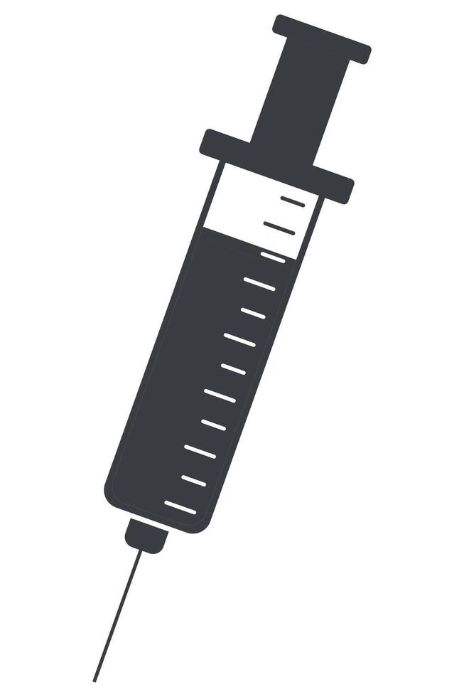 Syringe flat icon vector isolated on white background.