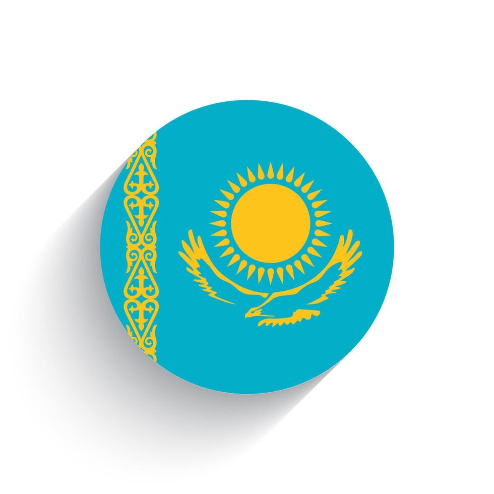 nacional bandera de Kazajstán icono vector ilustración aislado en blanco antecedentes.