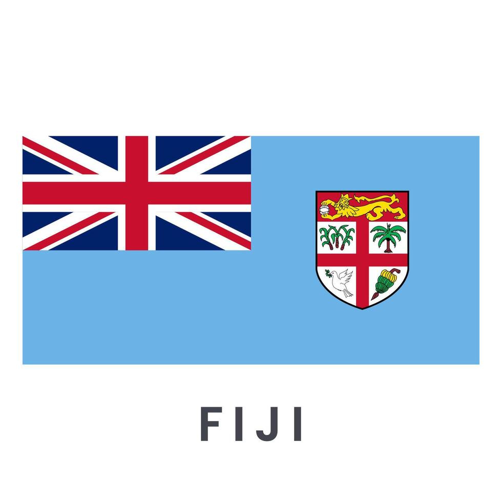 Fiji Flag vector isolated on white background.
