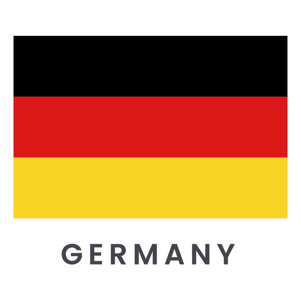 Germany flag vector isolated on white background.