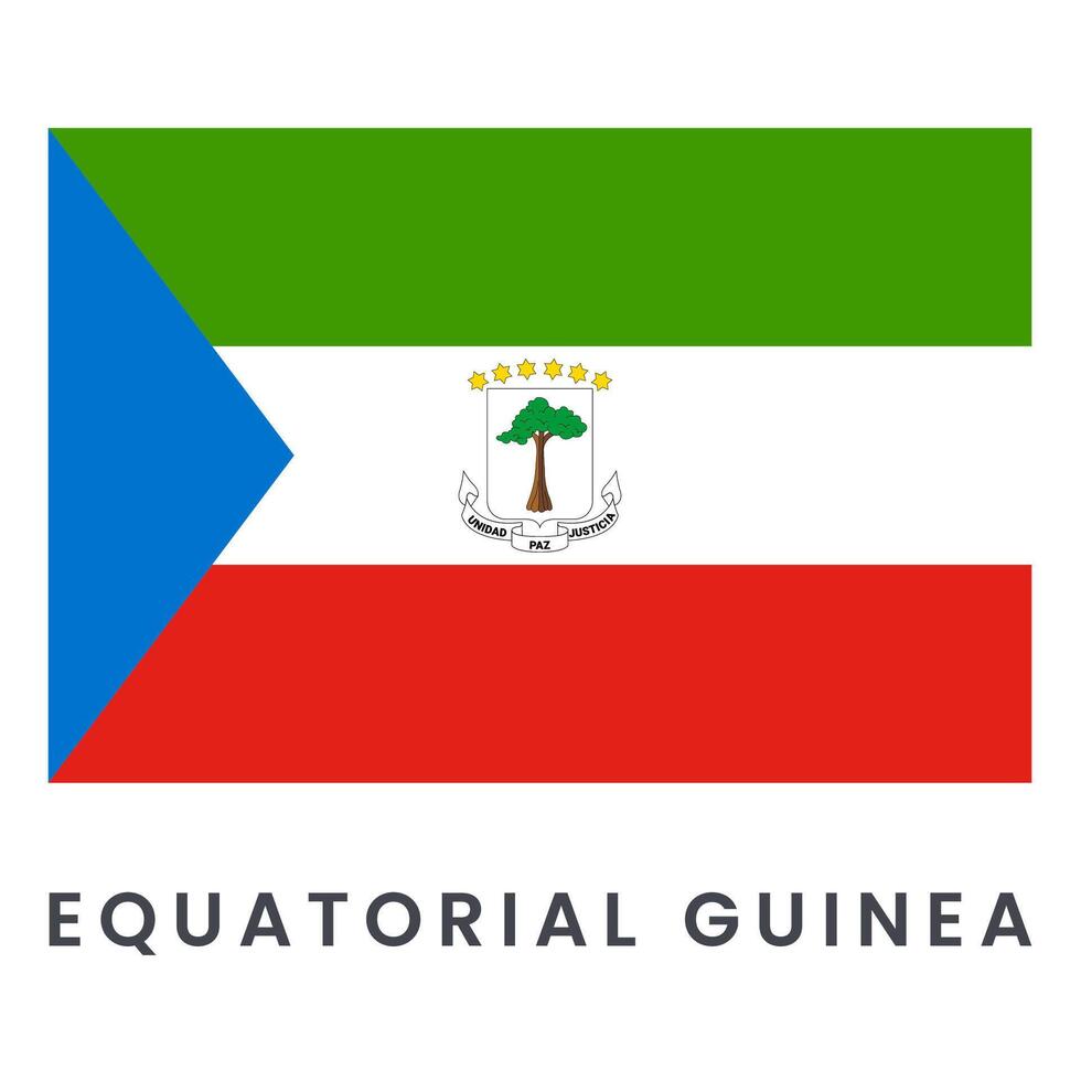 Equatorial Guinea flag vector isolated on white background.