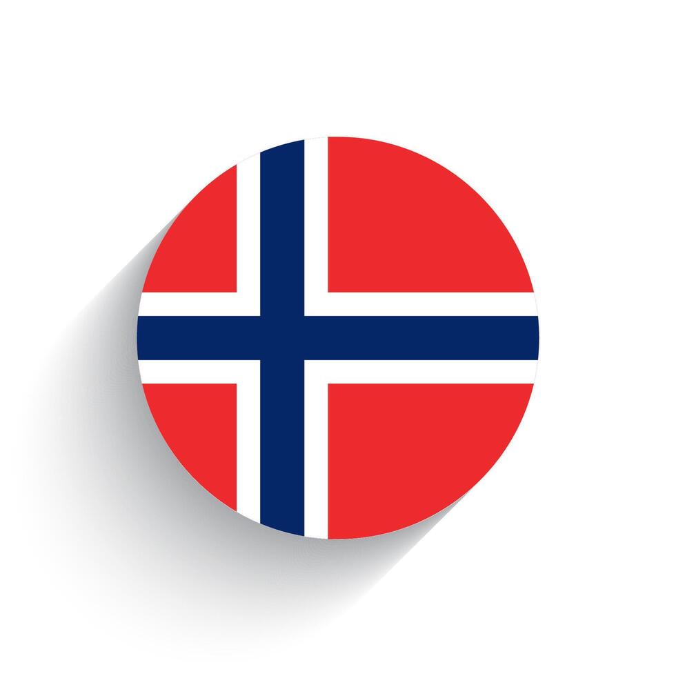 National flag icon vector illustration of Norway isolated on white background.
