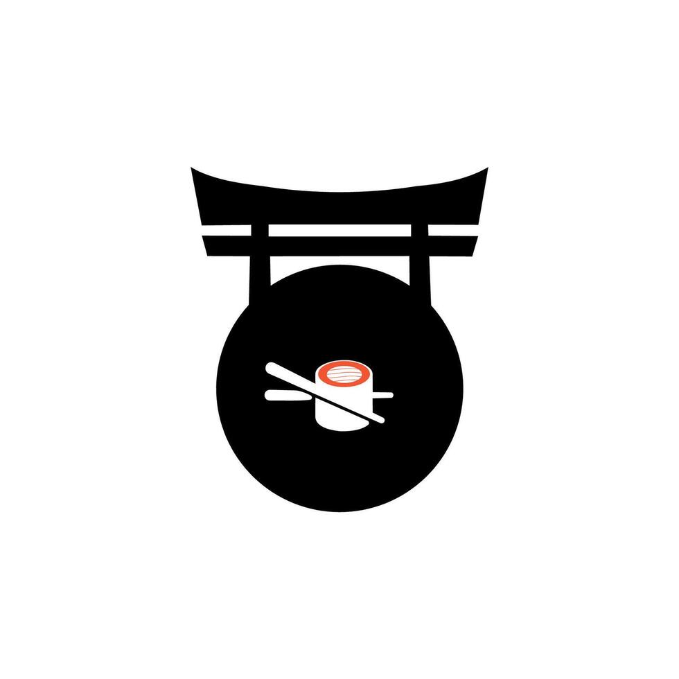 PrintVector logo for sushi. Icon vector design template in white background.