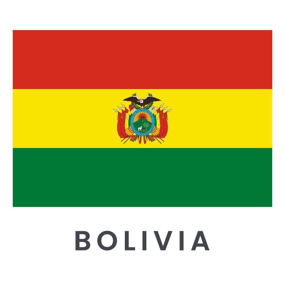 bandera de bolivia vector ilustración aislado en blanco antecedentes.