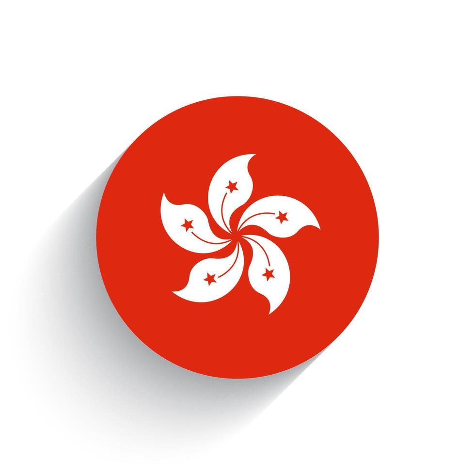 National flag of Hong Kong icon vector illustration isolated on white background.