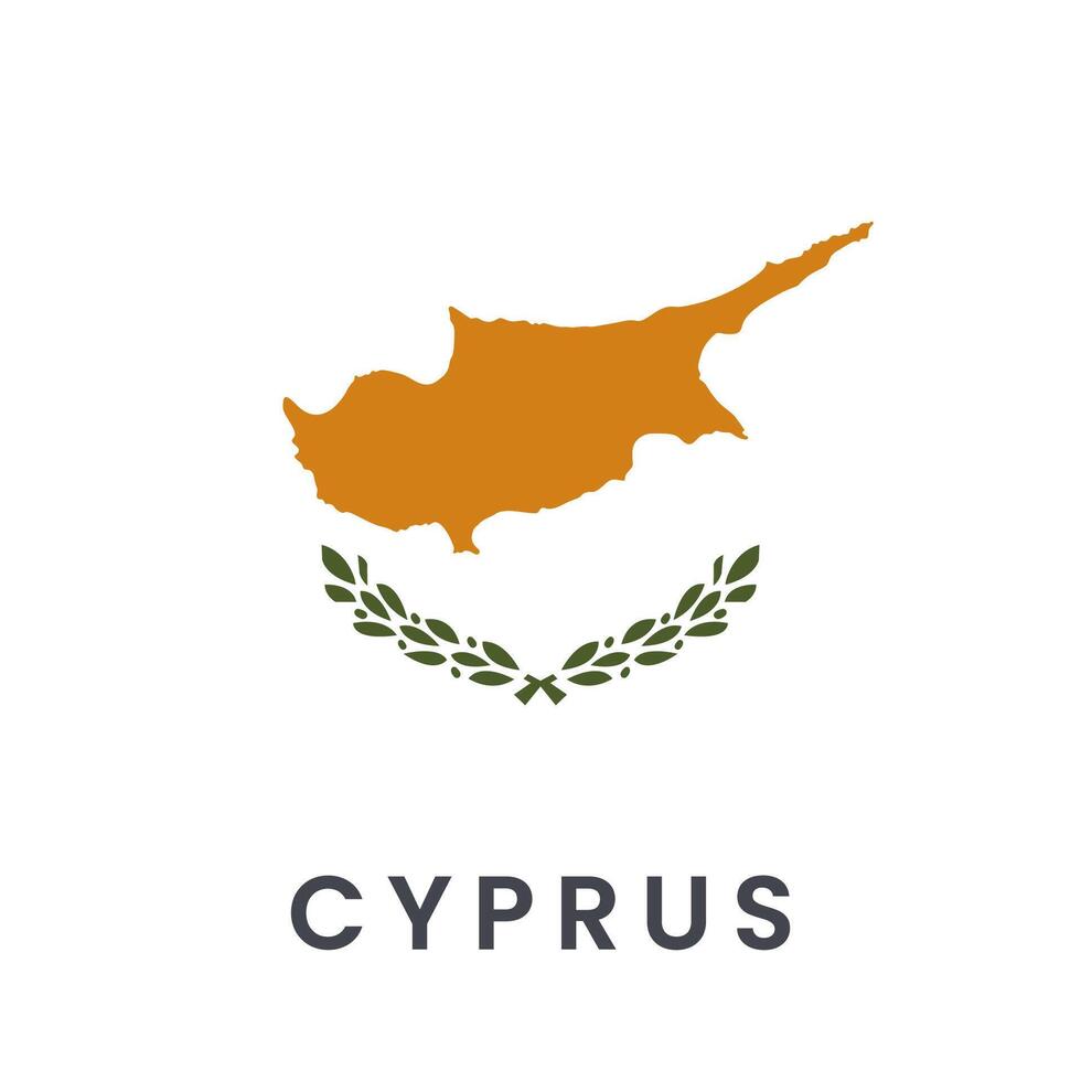 Flag of Cyprus isolated on white background. vector