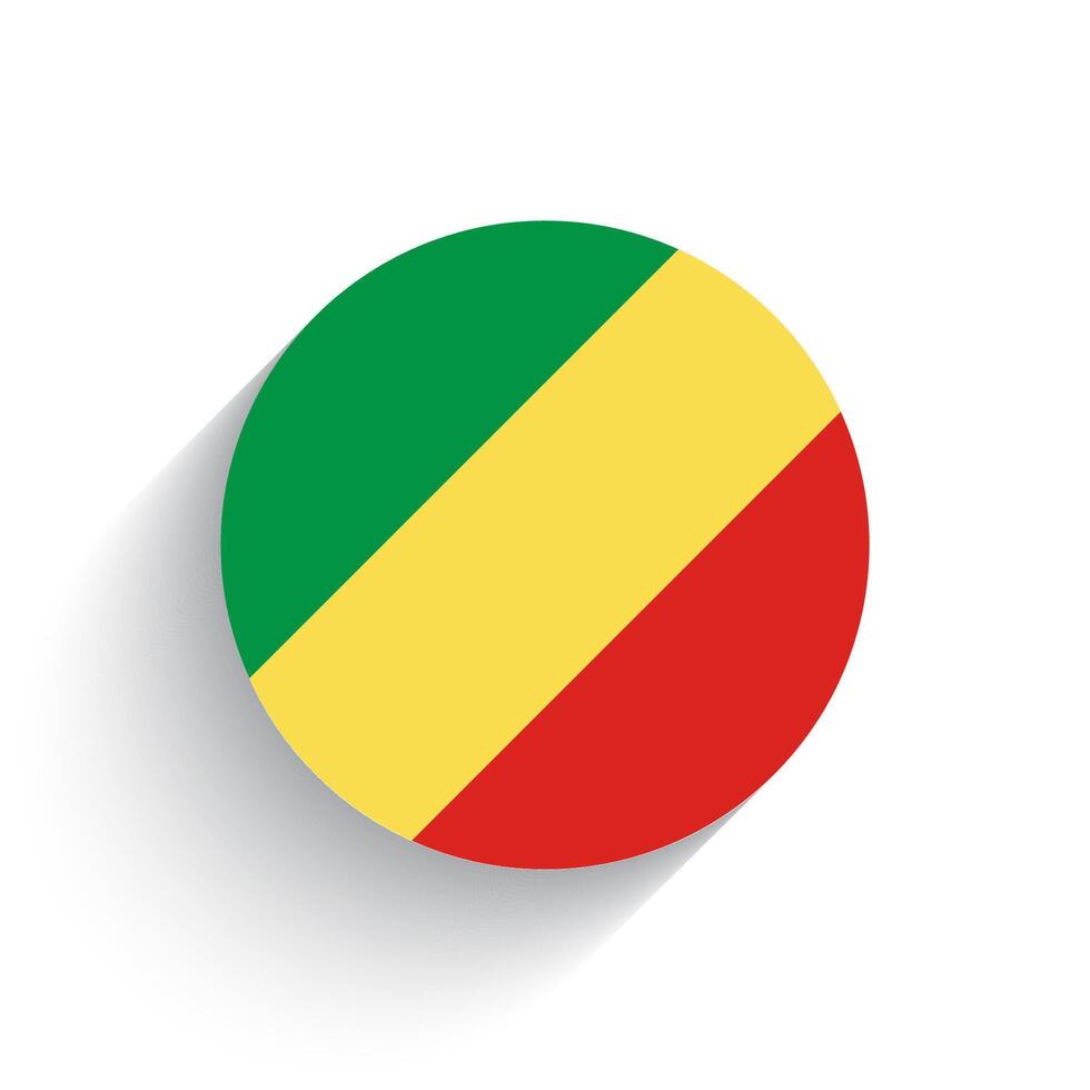 nacional bandera república de el congo icono vector ilustración aislado en blanco antecedentes.