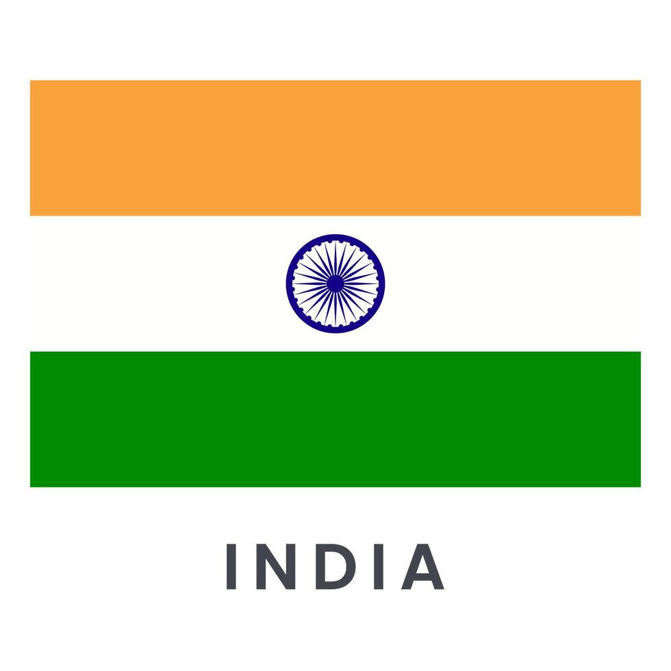 India bandera aislado en blanco antecedentes. vector