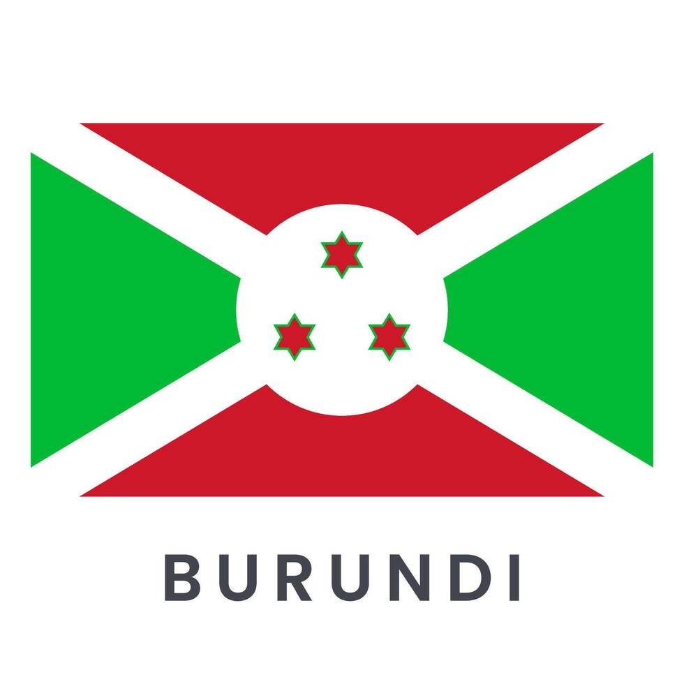 bandera vector de Burundi aislado en blanco antecedentes.