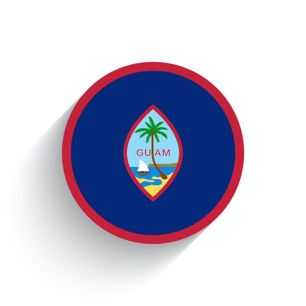 National flag of Guam icon vector illustration isolated on white background.