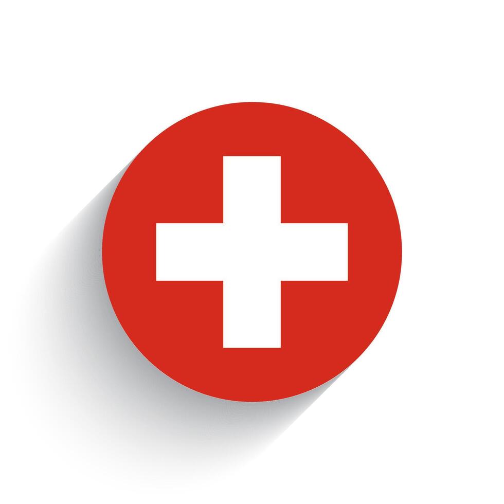 nacional bandera de Suiza icono vector ilustración aislado en blanco antecedentes.