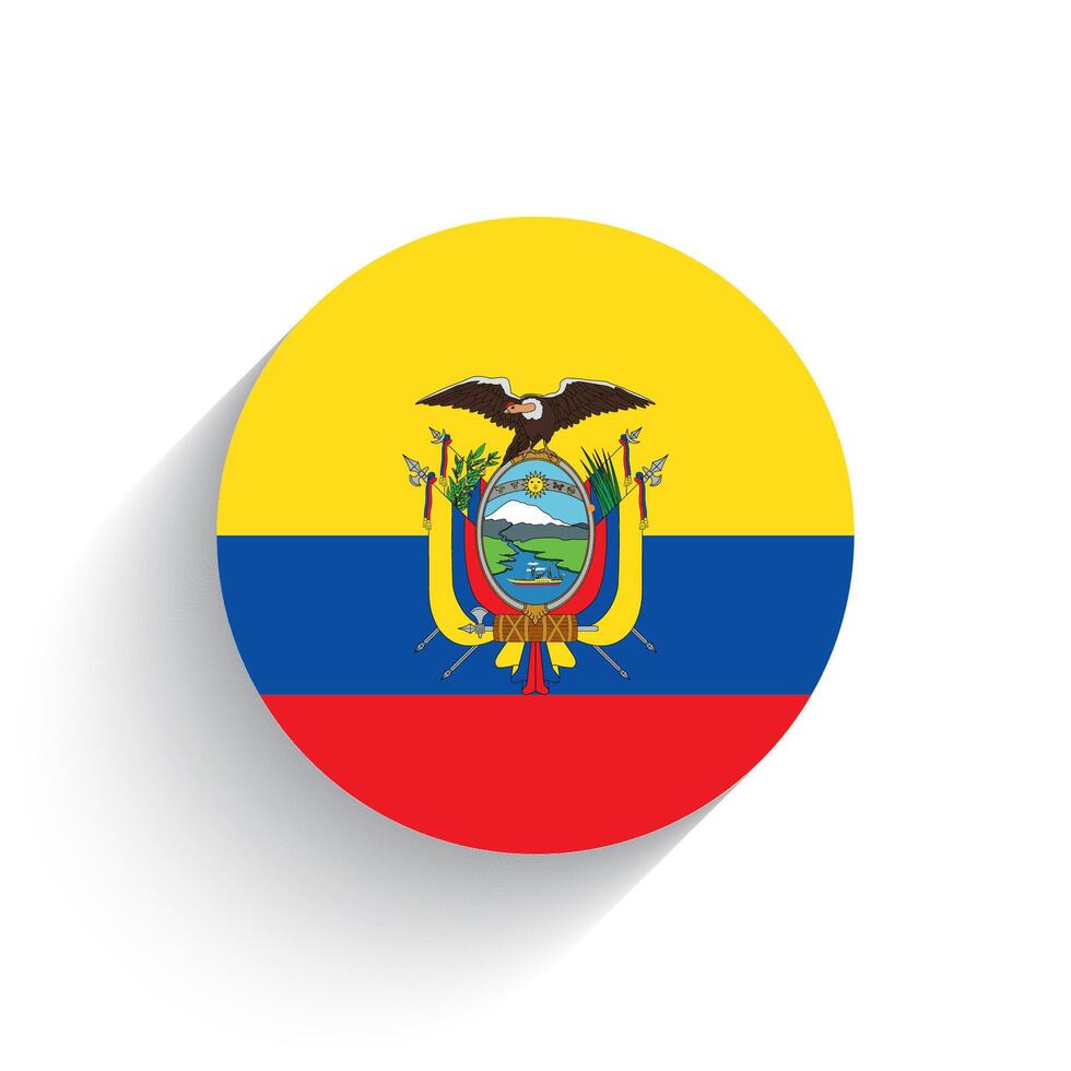nacional bandera de Ecuador icono vector ilustración aislado en blanco antecedentes.