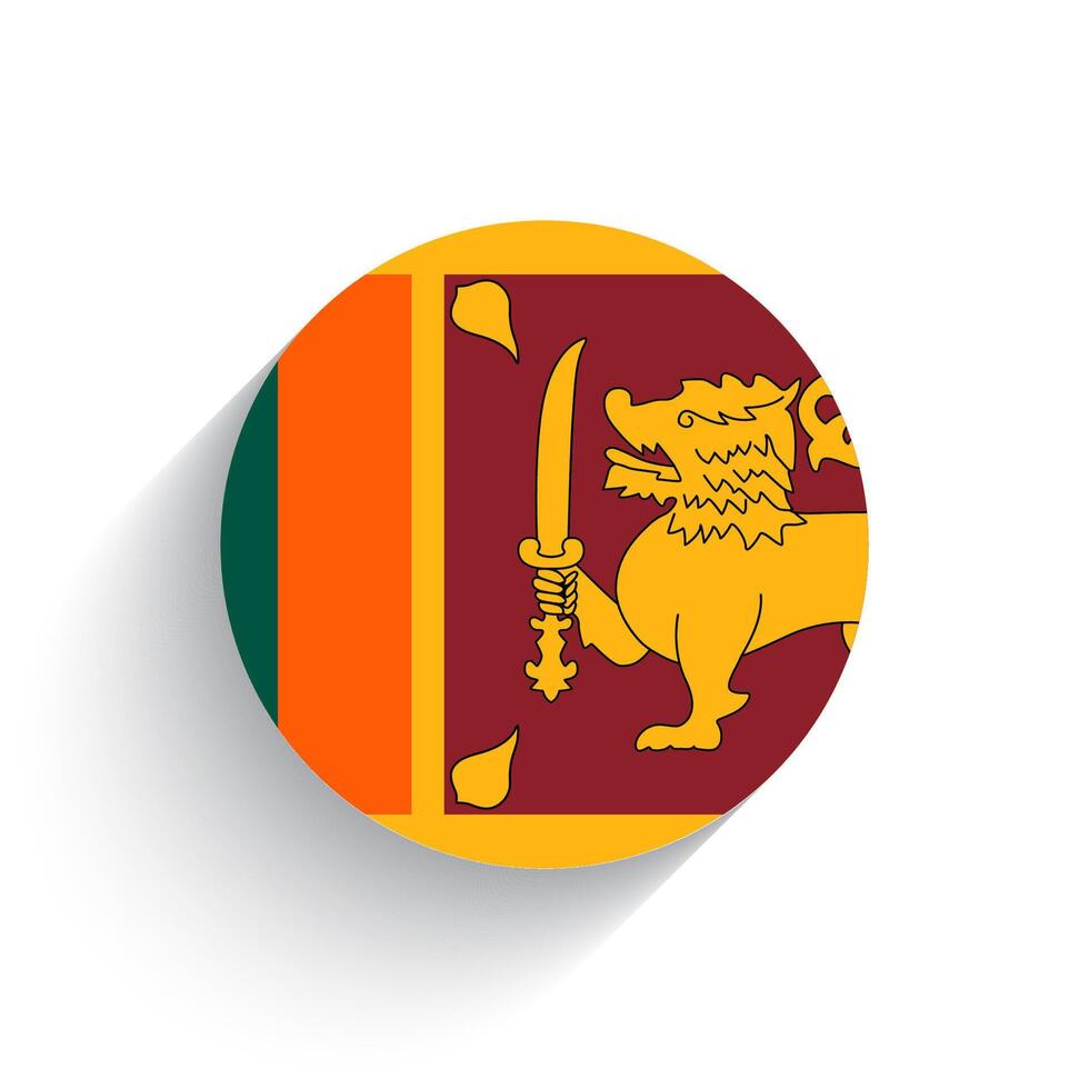 National flag icon vector illustration of Sri Lanka isolated on white background.