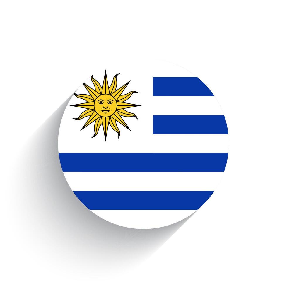 nacional bandera de Uruguay icono vector ilustración aislado en blanco antecedentes.