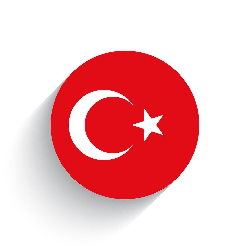 National flag of Turkey icon vector illustration isolated on white background.