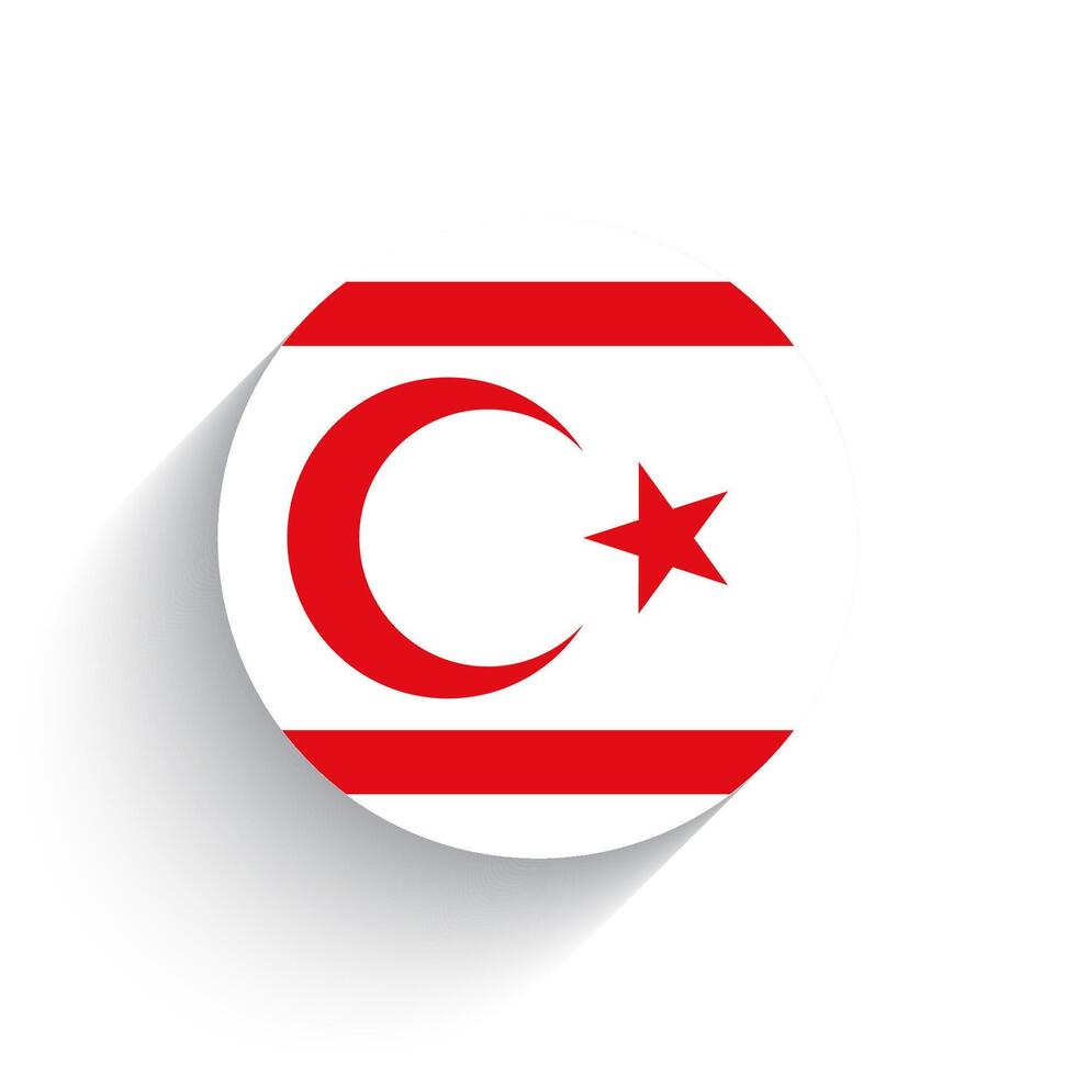 nacional bandera de del Norte Chipre icono vector ilustración aislado en blanco antecedentes.