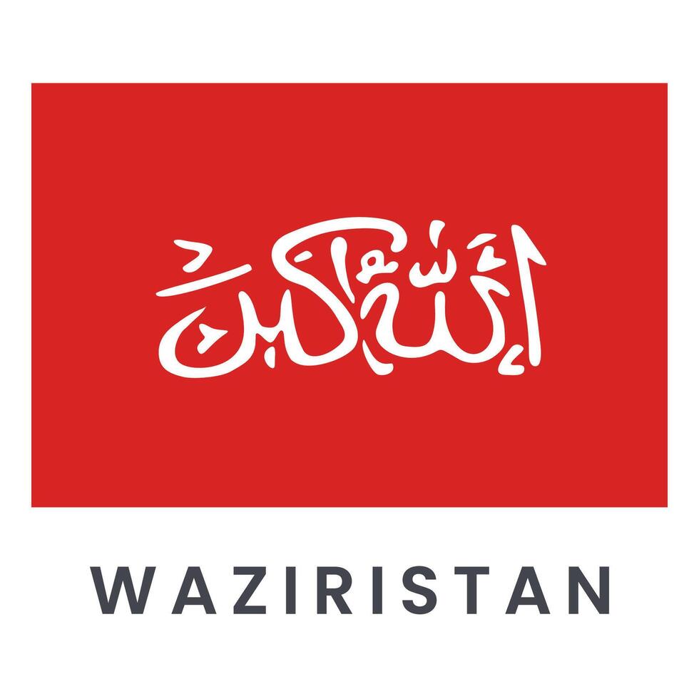 Flag of Waziristan isolated on white background. vector