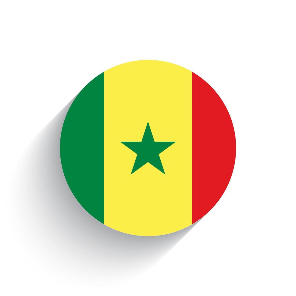 National flag of Senegal icon vector illustration isolated on white background.