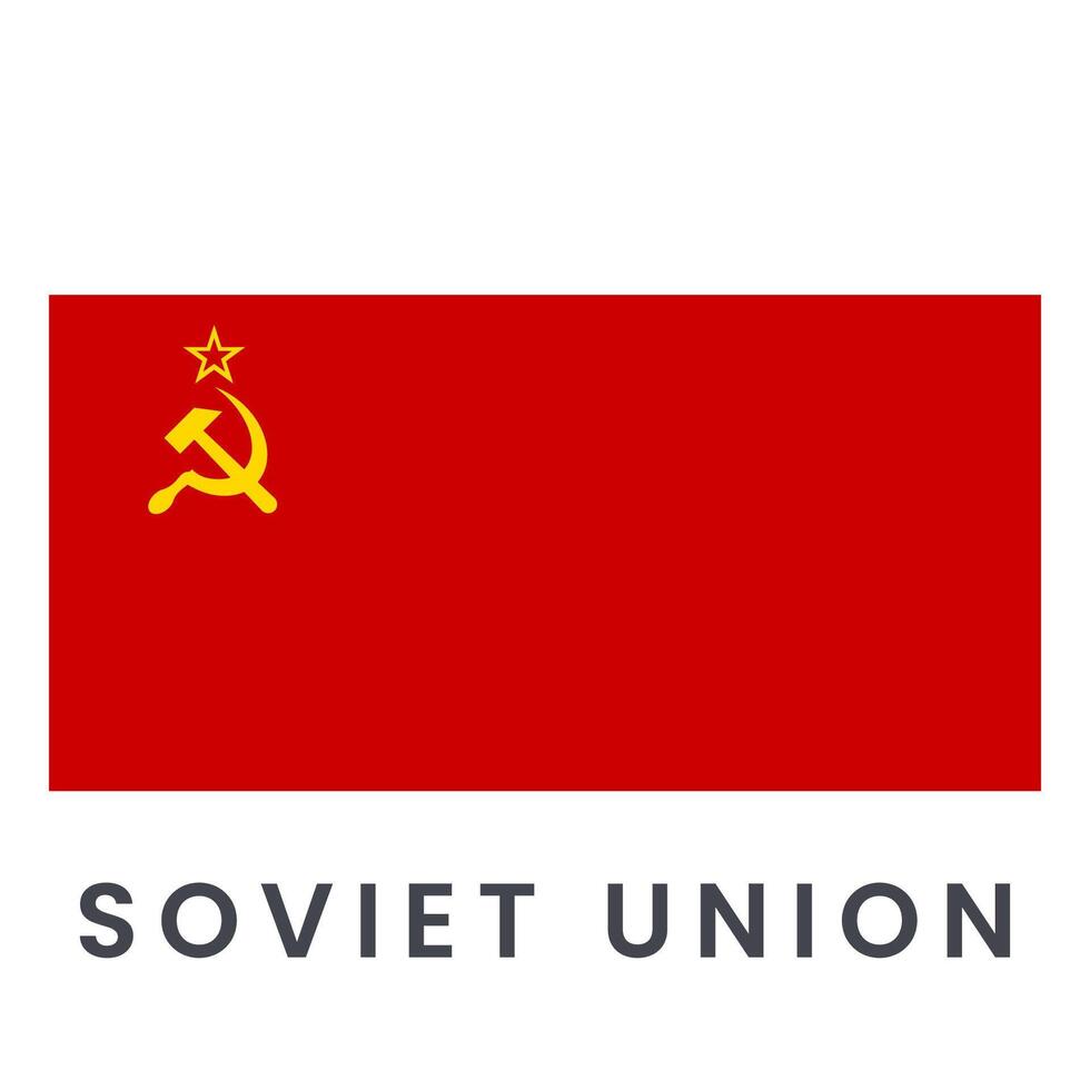 Flag of the Soviet Union isolated on white background. vector