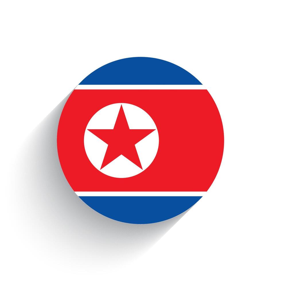 National flag of North Korea icon vector illustration isolated on white background.