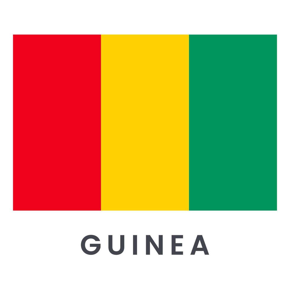 bandera de Guinea aislado en blanco antecedentes. vector
