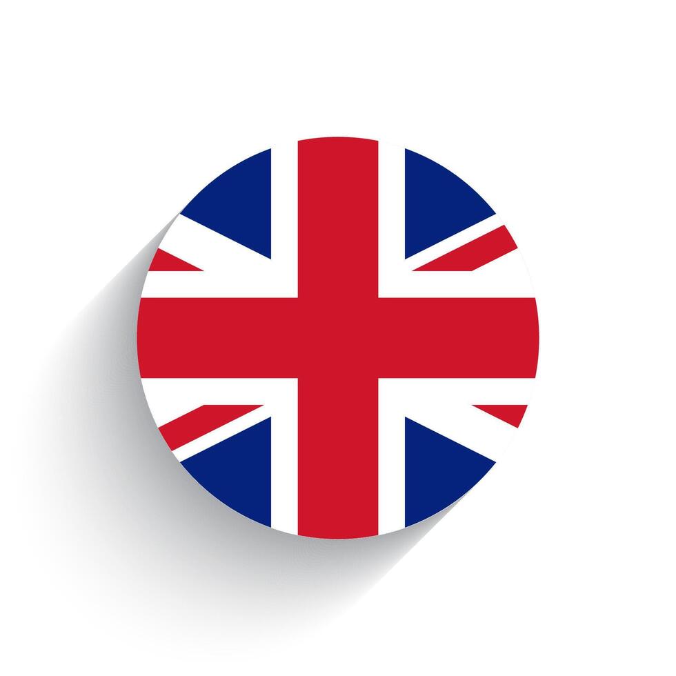 National flag of United Kingdom vector illustration isolated on white background.