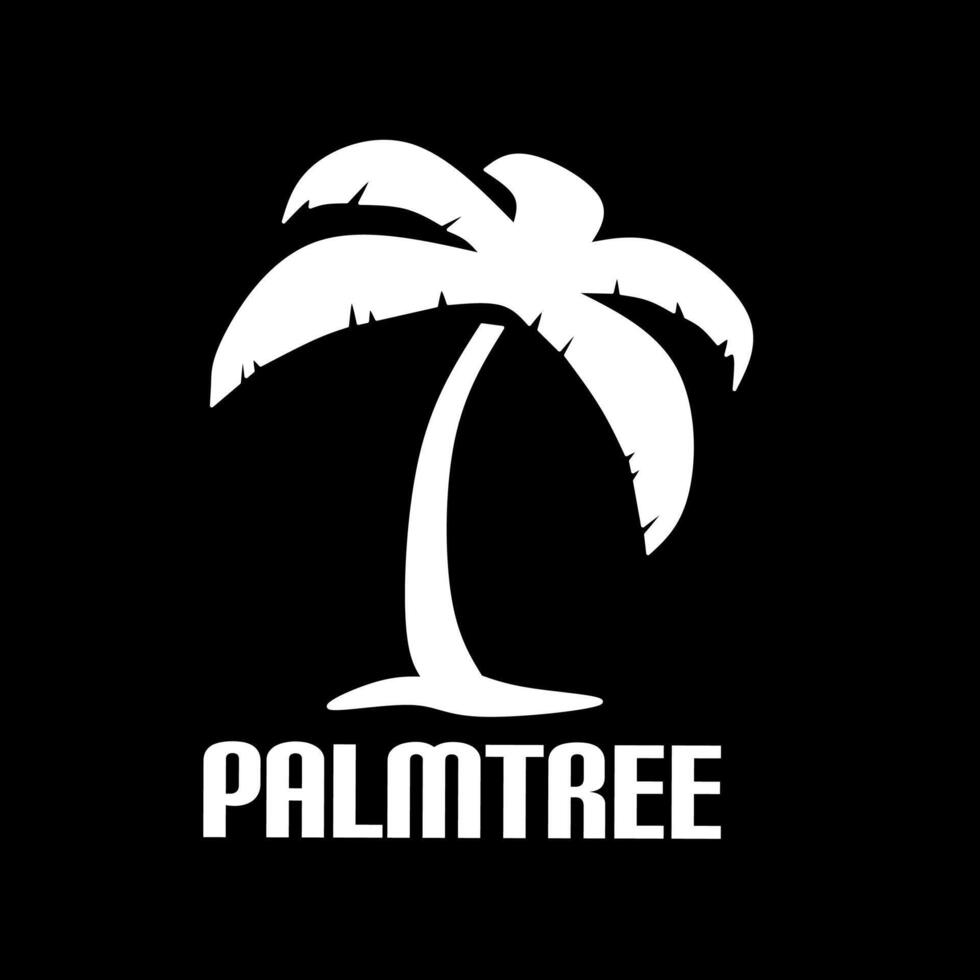 Simple logo design palmtree vector