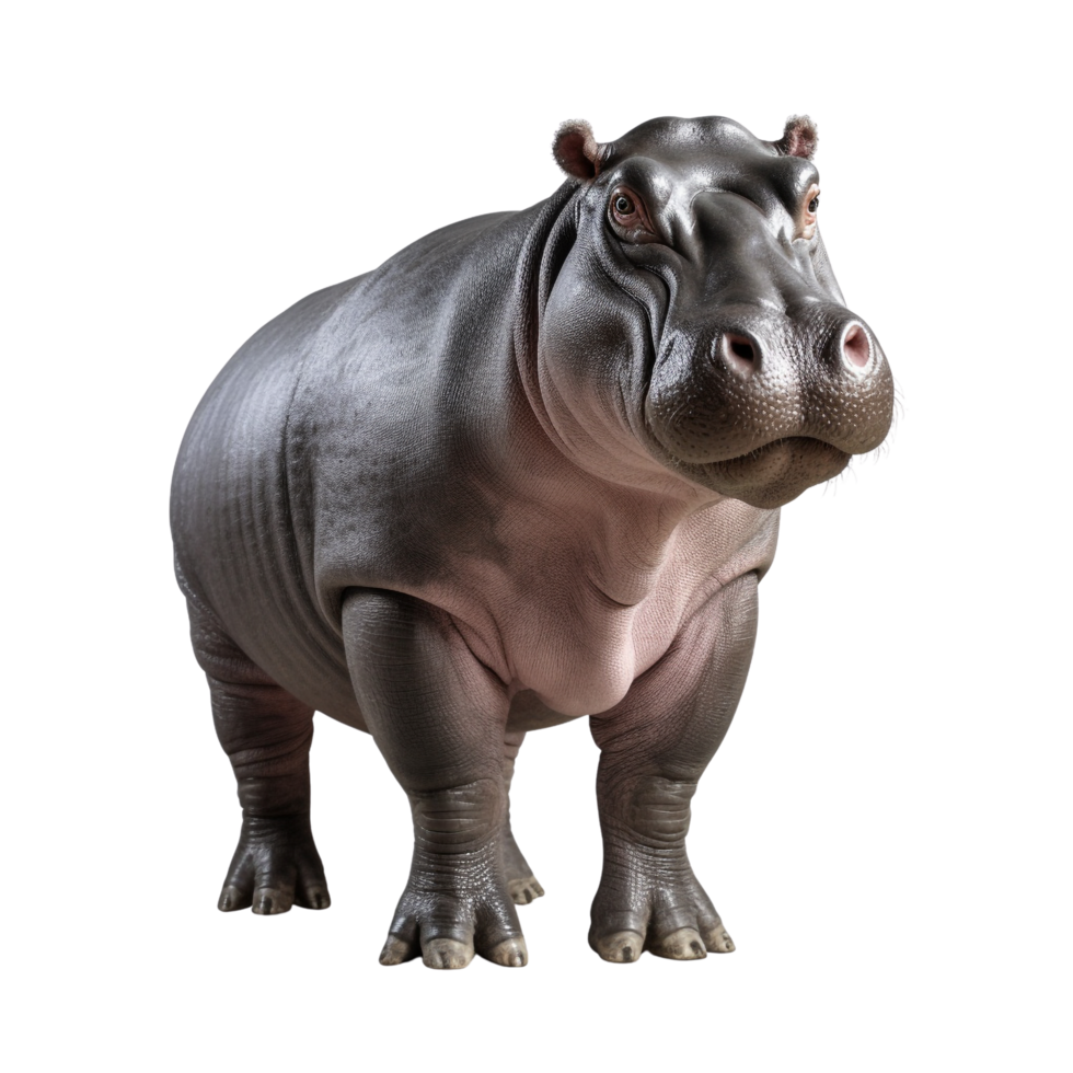 AI generated Hippopotamus clip art png