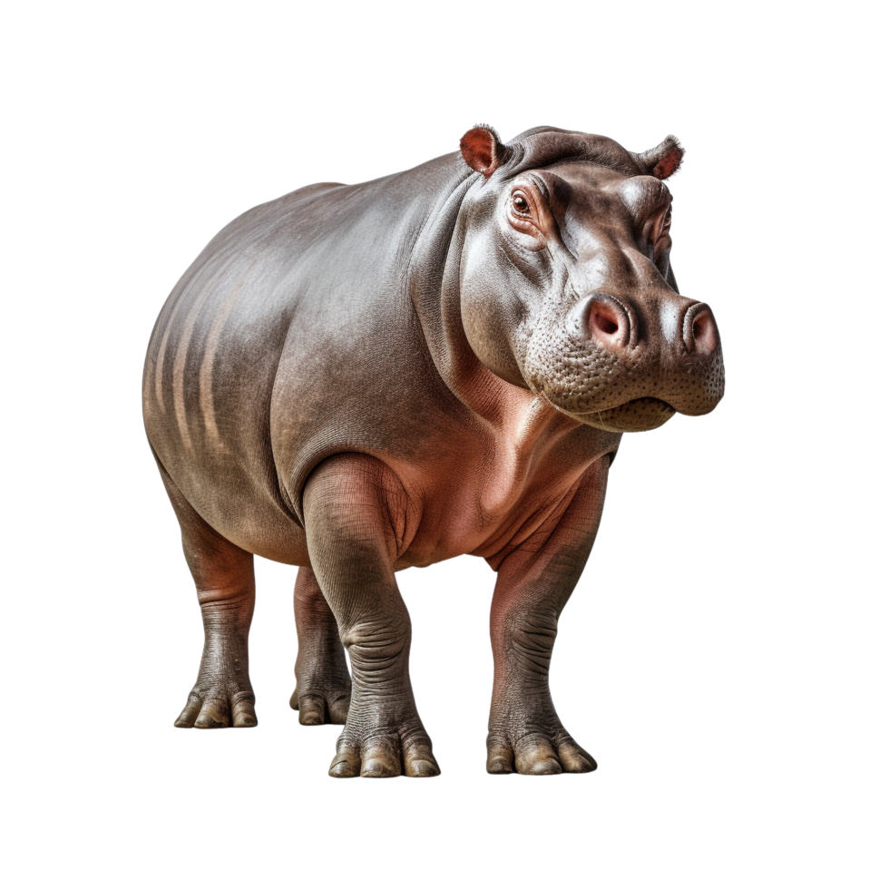 AI generated Hippopotamus clip art png