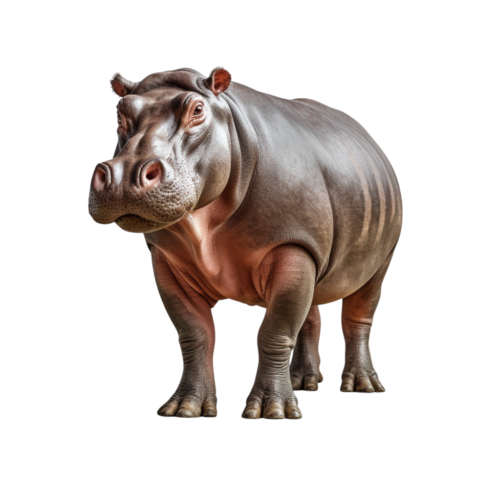 AI generated Hippopotamus clip art png