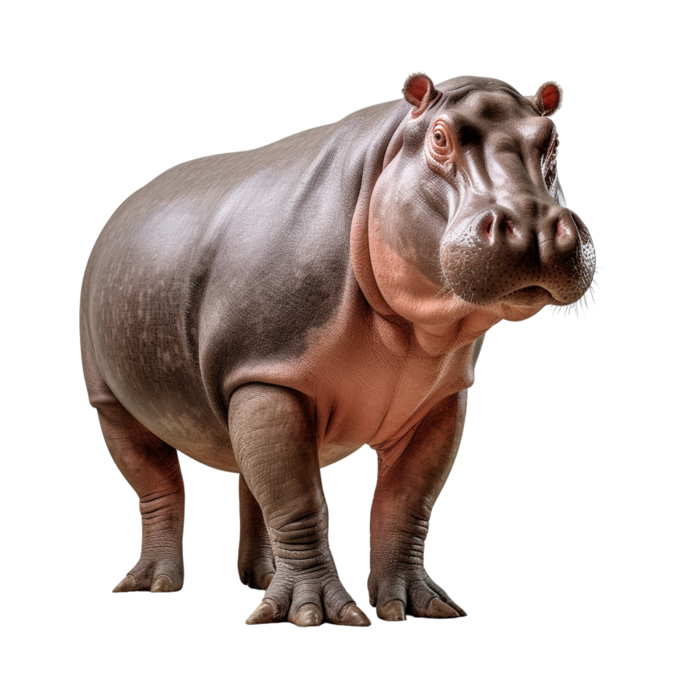 AI generated Hippopotamus clip art png