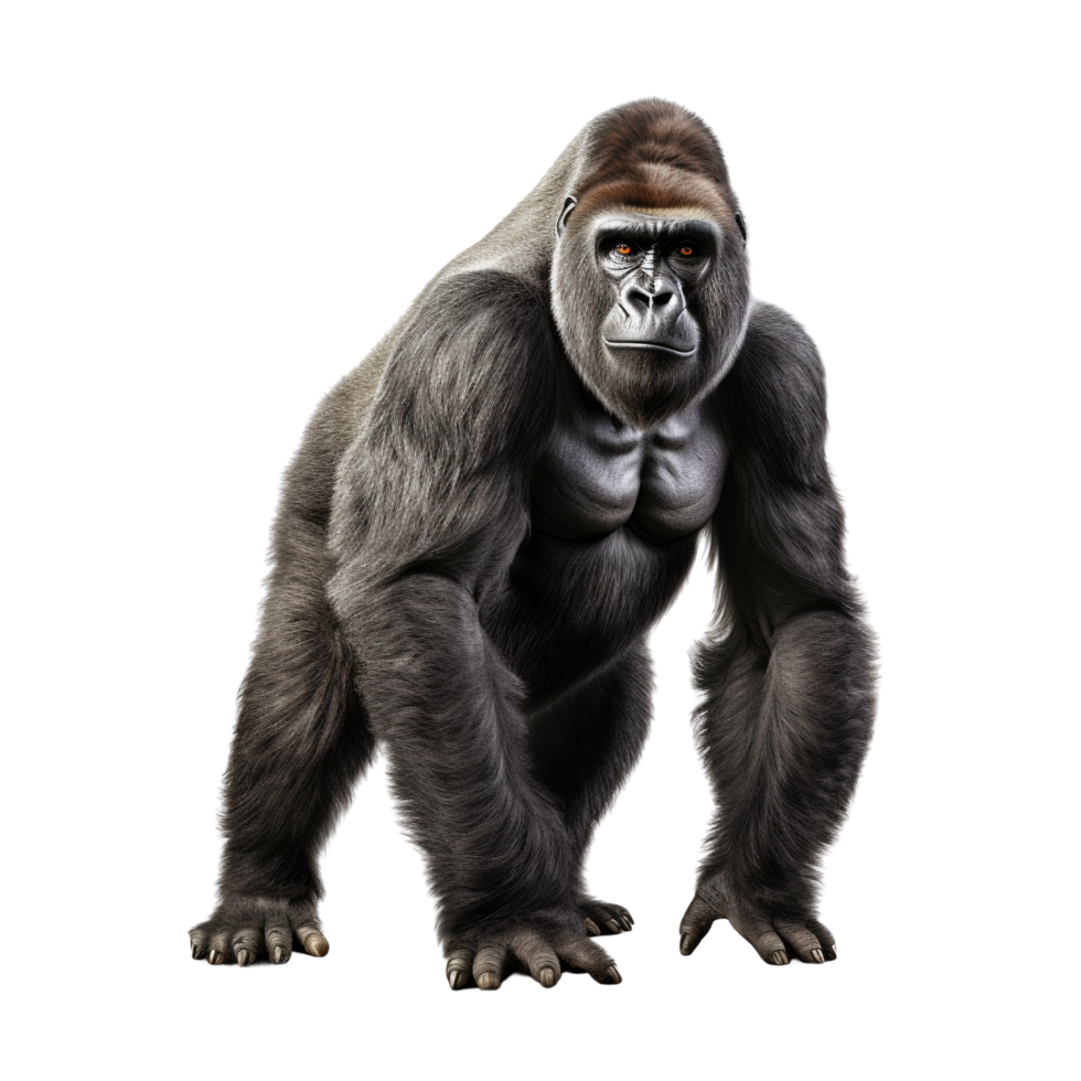 ai gegenereerd gorilla klem kunst png